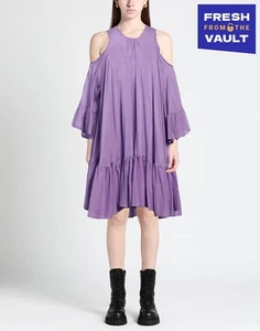 RRP€260 SEMICOUTURE Tunic Dress IT40 US4 UK8 S Silk Blend Purple Made in Italy - Picture 1 of 8