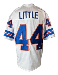 Floyd Little Denver Signed White Football Jersey HOF 10 JSA Hologram - Picture 1 of 3