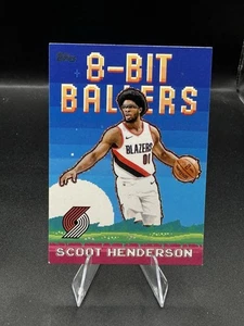 2025-26 Topps Basketball 8-Bit Ballers #8B-14 Scoot Henderson Trailblazers - Picture 1 of 2