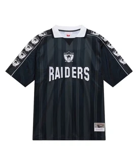 Las Vegas Raiders Mitchell & Ness Striker Polo Top - Mens - Picture 1 of 8