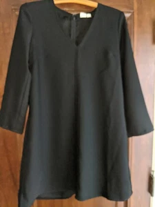 Gap Swing Kleid schwarz Gr. Small V-Ausschnitt Langarm Taschen Polyester Gap Swing - Bild 1 von 24