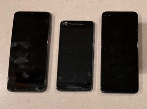 As-is Defective Lot of Motorola One 5G Ace Google Pixel 2 T Mobile Revvl - Picture 1 of 2