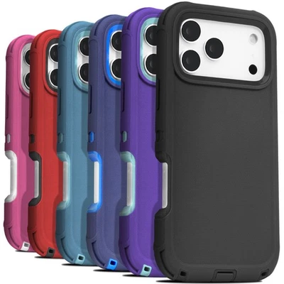 For iPhone 17 Air 16 15 14 13 12 11 Pro Max Protective Shockproof Rugged Case
