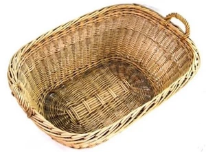 Alter Weidekorb Korb Wäschekorb Wäschewanne Retro Vintage design Foto Babys Groß - Bild 1 von 1