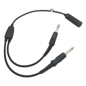Doppelstecker U174 Adapter Allgemeine Luftfahrt Headset Erweiterungen Hubschrauber U 174 t... - Bild 1 von 5