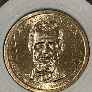 2010-P $1 Abraham Lincoln Position B Presidential Dollar - Picture 1 of 5