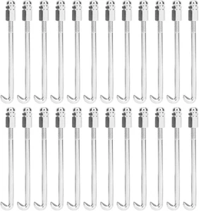 24Pcs Banjo Hook Set - Versatile Flat, Round, Tension & Bracket Hooks - Picture 1 of 12