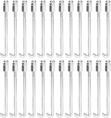 24Pcs Banjo Hook Set - Versatile Flat, Round, Tension & Bracket Hooks - Image 1 of 4