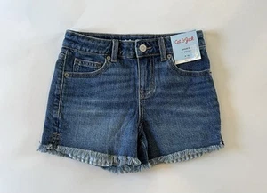 Cat and Jack Girls Denim Blue Cutoff Shorts Super Stretch M 8 New With Tags - Picture 1 of 3