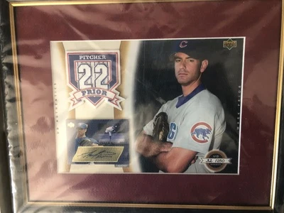 Mark Prior 2003 UD Authentics Framed Autograph Patch Photo #32/250 Signed Auto - Image 1 of 4