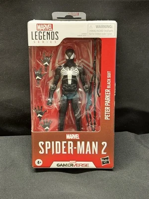 Figura Hasbro 2025 Marvel GamerVerse Spider-Man 2 Legends Symbiote TRAJE NEGRO 6" Foto 1 de 2