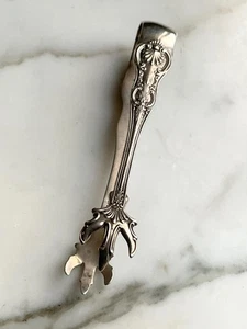 Sterling Silver Antique Estate Claw Sugar Tongs Distinct Marking - Picture 1 of 13