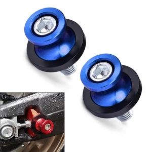 2x Motorcycle Swingarm Spools Slider Stand Screw 8MM Thread Fit HONDA CBR Blue - Picture 1 of 4