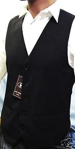 Mens Black Quality Formal Waistcoat Special Occasion XL(44" Chest) - Picture 1 of 4