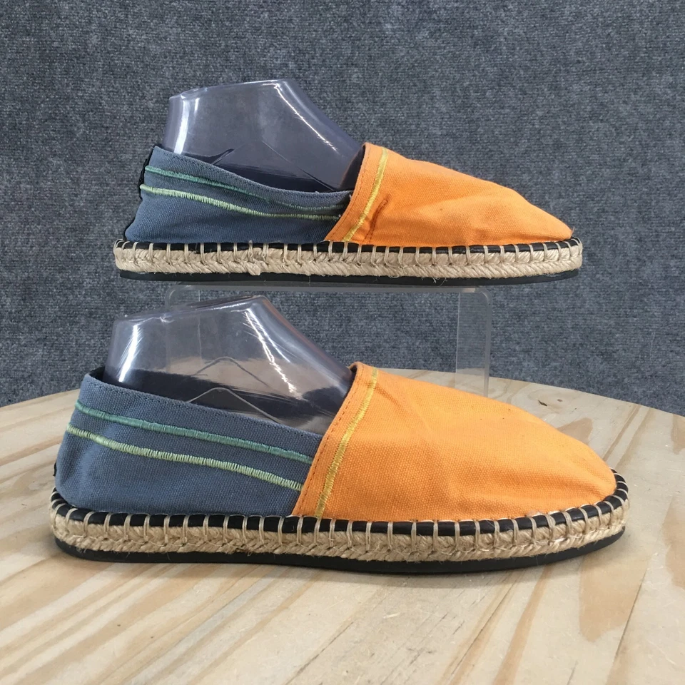 Zapatos Zara Para Hombre 41 Alpargata Naranja Azul Lona Sin Cordones Cómodos Informales Parte Superior Baja Foto 1 de 4