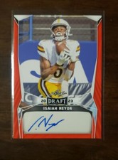 2023 Leaf Draft Isaiah Neyor Wyoming/Longhorns Auto Red RC