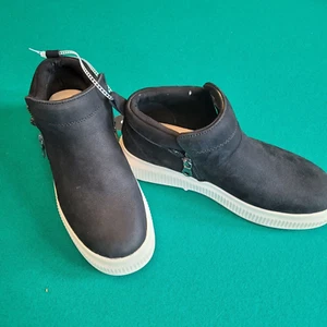 Copper Key women's side zip sneaker booties, 7.5M, Black, NWT, BA0588 - Picture 1 of 5