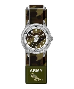 KombatUK Kids Childs Quartz Movement Fast Fit Camouflage Camo Army Wrist Watch - Picture 1 of 1