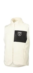 West Ham United Men's Pile Full Zip Vest Jacket Jersey Extra Large XL - Picture 1 of 2