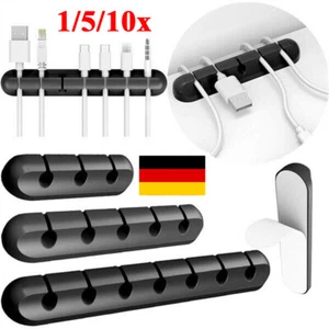 10x USB Kabelbinder Ladekabel Halter Clips Schreibtisch PC Management Organizer - Afbeelding 1 van 22