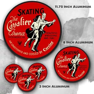 Cavalier Roller Skating Areana Reproduction Aluminum Circle Sign - Bild 1 von 4
