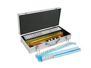 NEW! - American Mahjong Set - 166 White Tiles (All-in-One Rack/Pushers), Silv... - Picture 1 of 9
