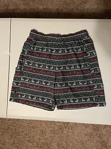 Magellan Small Fish Gear Shorts Christmas Green Holiday Reindeers - Picture 1 of 9