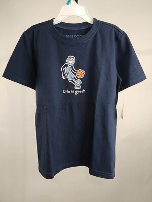 Camiseta Life is Good Kid S/S Vintage Crusher Baloncesto Jake Azul Mediana 65604 Foto 1 de 4