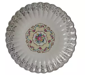 Vintage American Limoges 10" Dinner Plate Toledo Delight 22-k Gold N Ohio - Picture 1 of 4