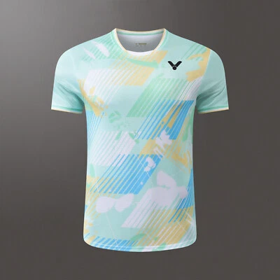 2025 Новый VICTOR быстросохнущие мужские топы настольный теннис одежда бадминтон футболки - Изображение 1 из 4