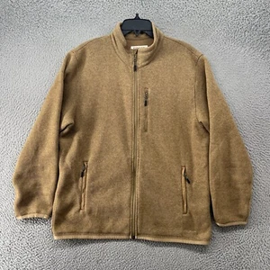 CC Filson Jacket  Men's Large Beige Fleece Polartec Mock Neck Military - Picture 1 of 11