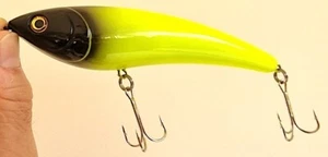 Leurre poisson nageur articulé. pêche bar- Lieu et petites pêches (Jaune) NEUF - Imagen 1 de 3