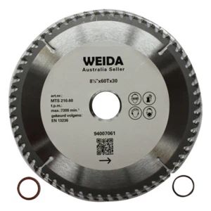 210mm 60T Wood Circular Saw Blade Cutting Disc 8-1/4" Bore 30/35.4mm K 2.5mm - Picture 1 of 7