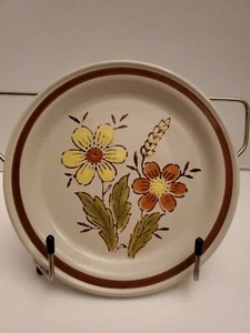 Autumn Collection Wheat Flower Salad Plate 7 1/2" Stoneware Japan - Picture 1 of 5
