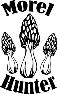 Morel Hunter Decal/Sticker for Truck-Hunting-Spores - Foto 1 di 1