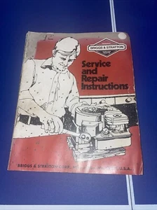 Vintage Briggs & Stratton Small Engine Service Repair Manual 1984 Instructions - Picture 1 of 11