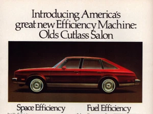 Oldsmobile Red Cutlass Salon Space and Fuel Efficiency Vintage Print Ad 1978 - Picture 1 of 5