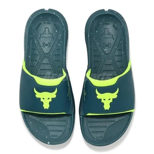 Under Armour UA The Rock Project 3 SL Slides Blue Green 3026034-402 MNS Size 13 - Picture 1 of 3
