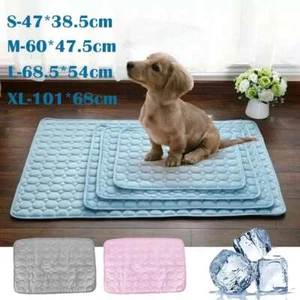 Pet Cooling Mat Cool Pad Cushion Dog Cat Puppy Blanket For Summer Sleeping Bed - Picture 1 of 16