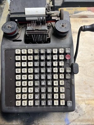 *Rare* Manual Antique Burroughs Portable Adding Machine, Decorative Vintage - Image 1 of 4