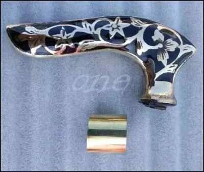 Cabeza de latón victoriana con mango de diseñador para bastón de madera para regalo Foto 1 de 4