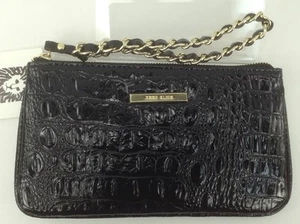 Women's Wallet - Evening Out - ANNE KLEIN Shiny Black Clutch - $45 MSRP - Picture 1 of 3