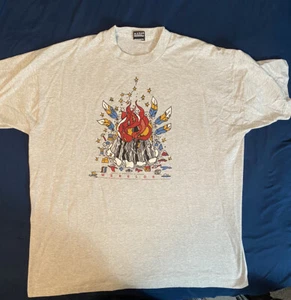 Vintage Webelos Campfire Cub Scout Shirt Mens Size XXL Grey Single Stitch - Picture 1 of 10