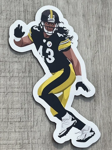 Troy Polamalu #43 MAGNET -Pittsburgh Steelers Die Cut Vinyl NFL Vector art Cover