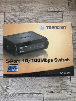 TRENDnet 5-Port Fast Ethernet Network Switch 10/100Mbps TE100-S5 New  - Image 1 of 4