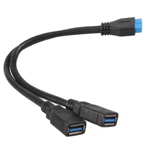 2Port USB 3.0 Female to 20 Pin Header Motherboard Cable wire Internal Connection - Picture 1 of 5