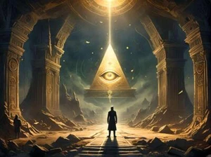Facing Staring Down the Headquarters of the Illuminati All Seeing Eye NWO Print - Picture 1 of 1