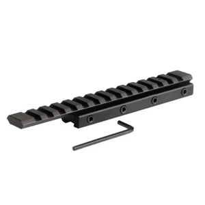 Scope Mount 14 Slots Extension Base Dovetail 11mm to 20mm Picatinny Rail - Picture 1 of 8