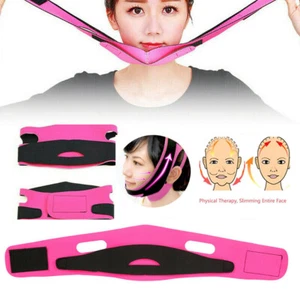 Face V-Line Slim Lift Up Mask Double Chin Cheek Reducer Slimming-Belt Strap Band - Picture 1 of 6