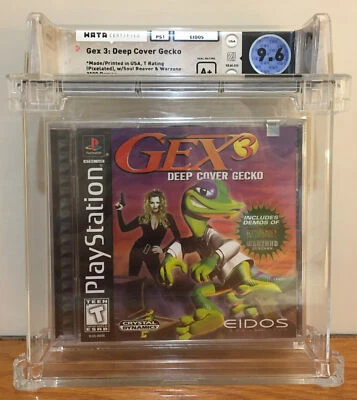 GEX 3 DEEP COVER GECKO SONY PLAYSTATION 1 WATA 9.6 A+ SEAL EIDOS DANA GOULD - Image 1 of 4